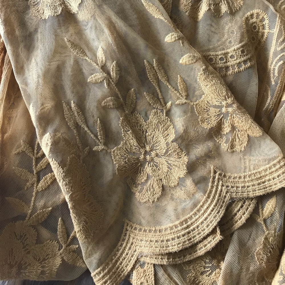 Honey Punch Mustard Yellow Lace Duster Kimono